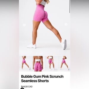 NVGTN scrunch shorts BUBBLE GUM PINK SMALL